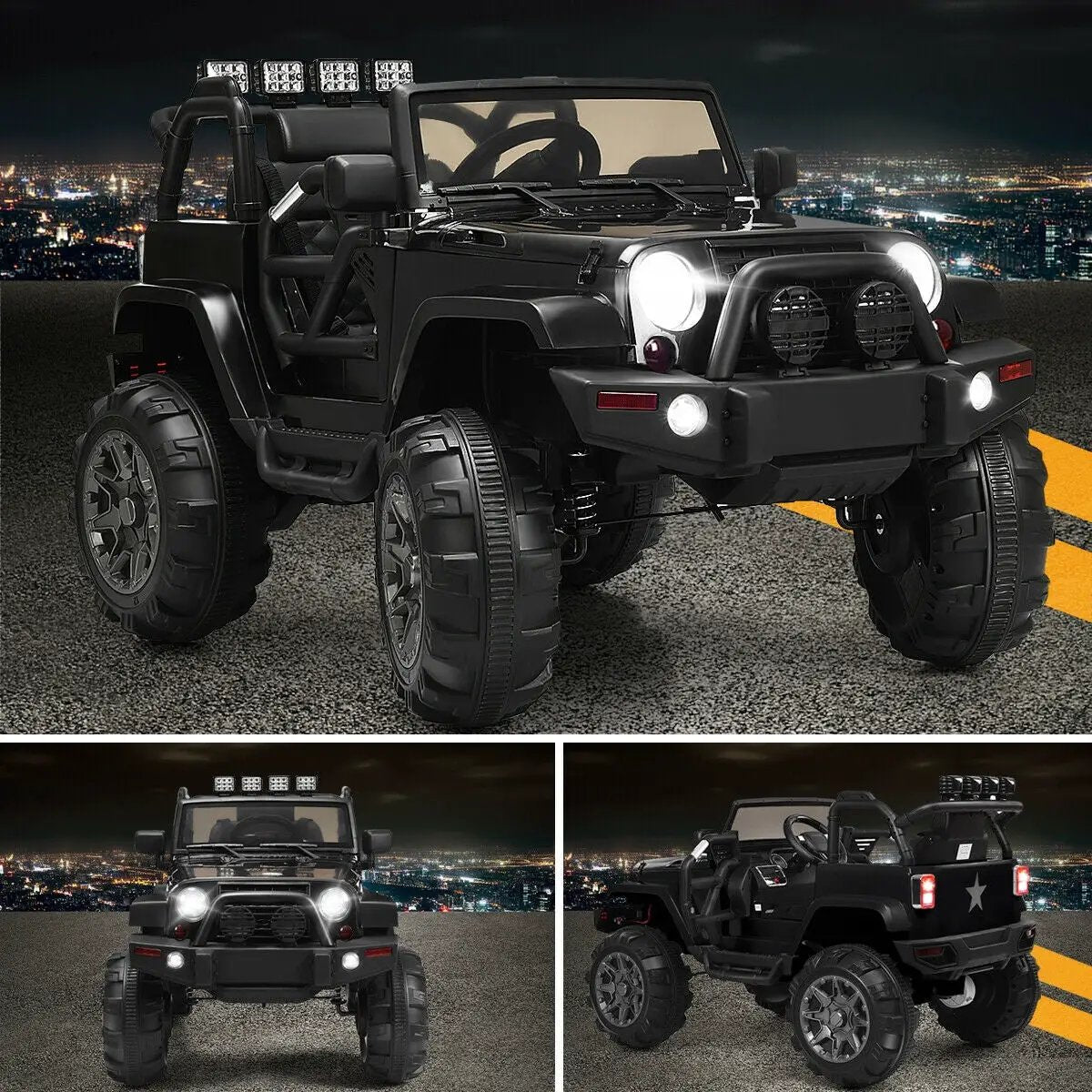 12V Kids Remote Control Riding Truck Car with LED Lights by DirectDeals