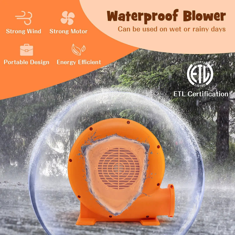 550W Air Blower (0.7HP) for Inflatables with 25 feet Wire and GFCI Plug by DirectDeals