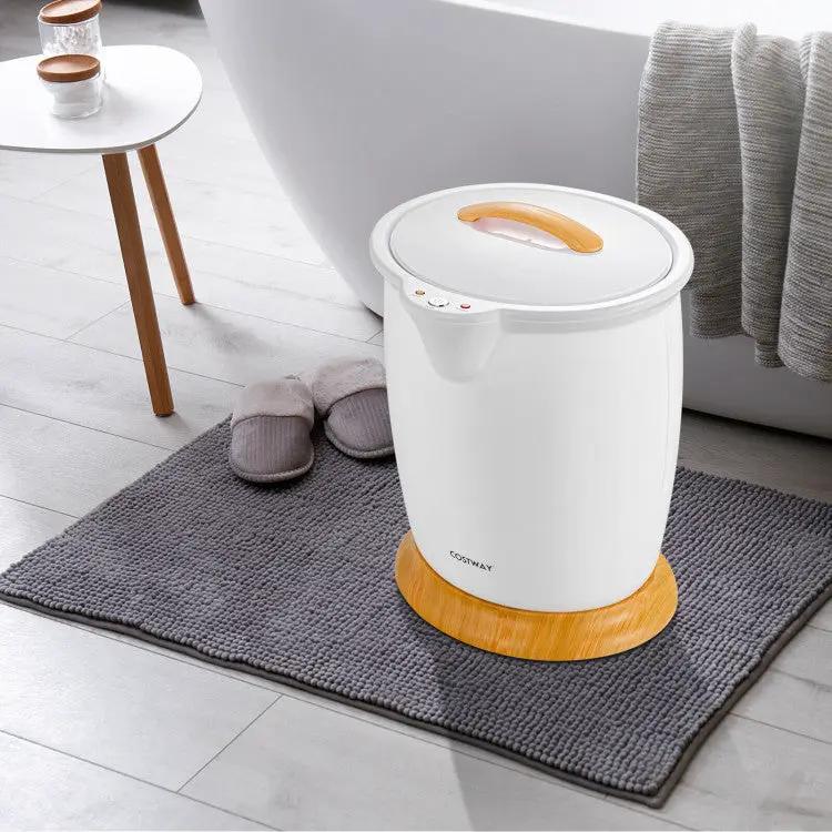 Bathroom Towel Warmer Bucket with Fragrance Holder and Auto Shut by DirectDeals