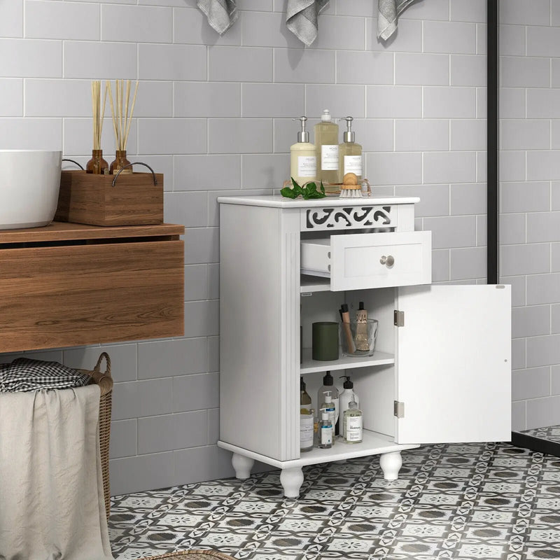 Bathroom Floor Storage Cabinet Organizer with Drawer by DirectDeals