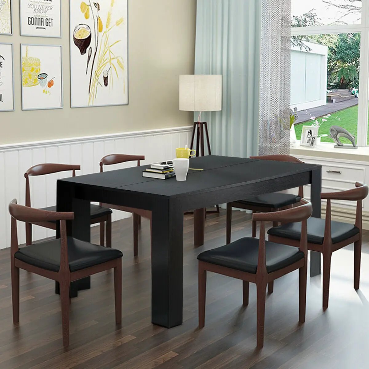 63 Inch Rectangular Modern Dining Kitchen Table by DirectDeals