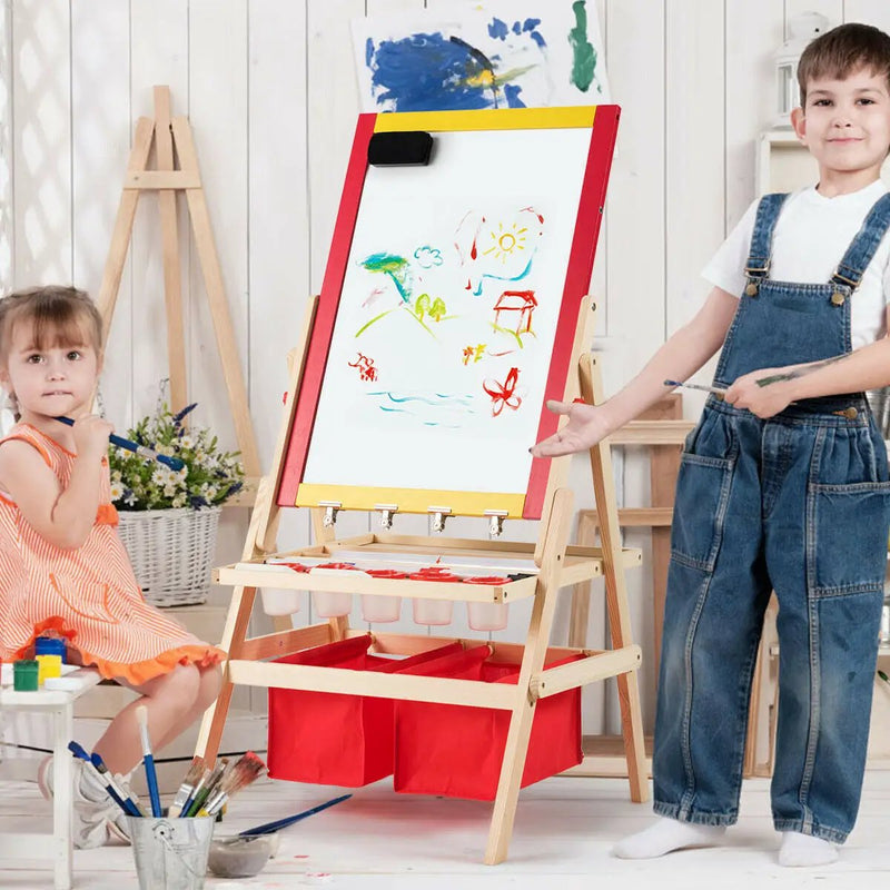 Flip-Over Double-Sided Kids Art Easel by DirectDeals