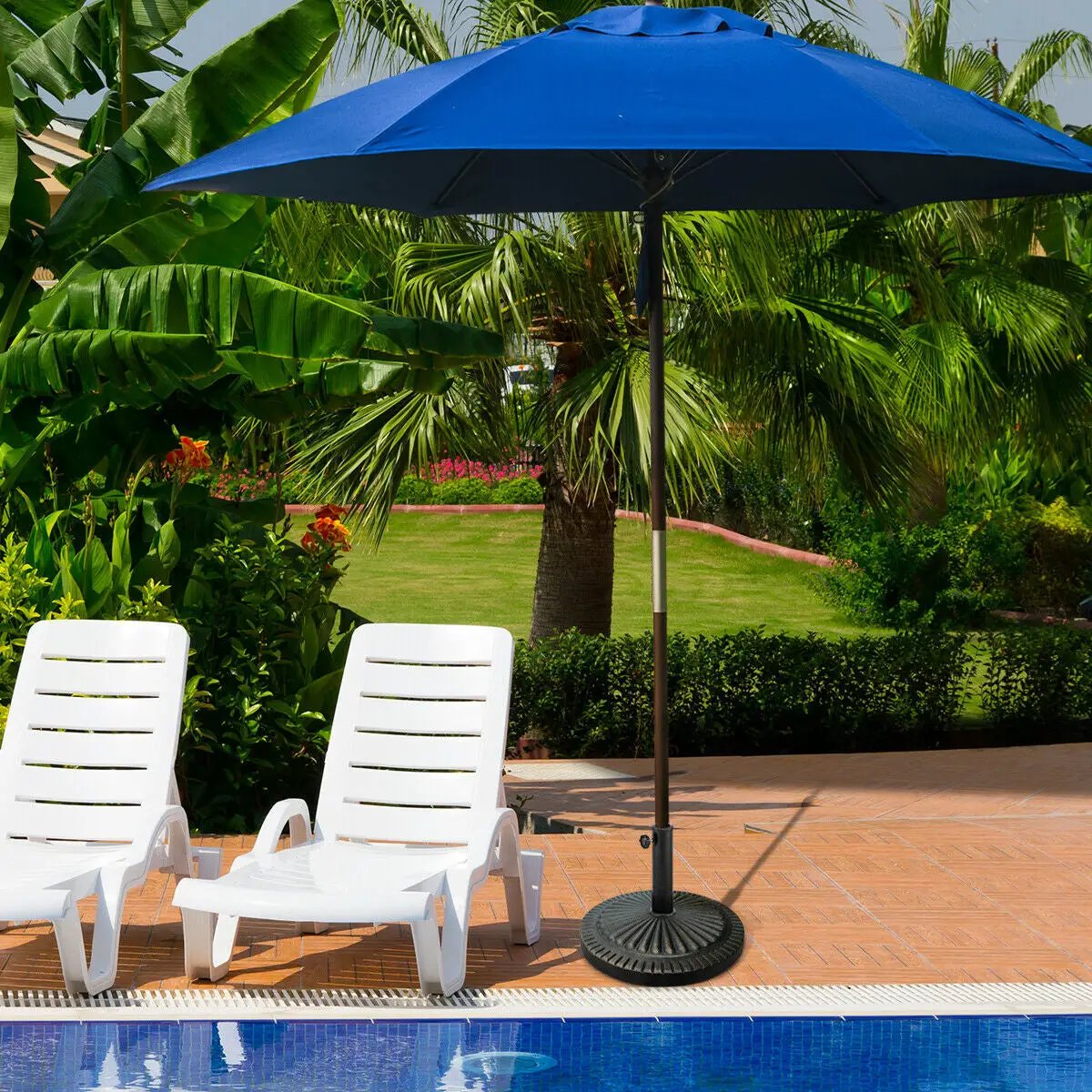 31.5 lbs Market Heavy-Duty Outdoor Stand Bronze Umbrella Base by DirectDeals