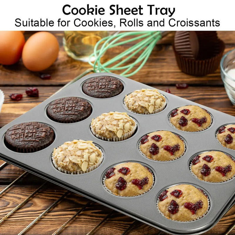 10 Pieces Nonstick Bakeware Set Baking Roasting Cake Pans by DirectDeals