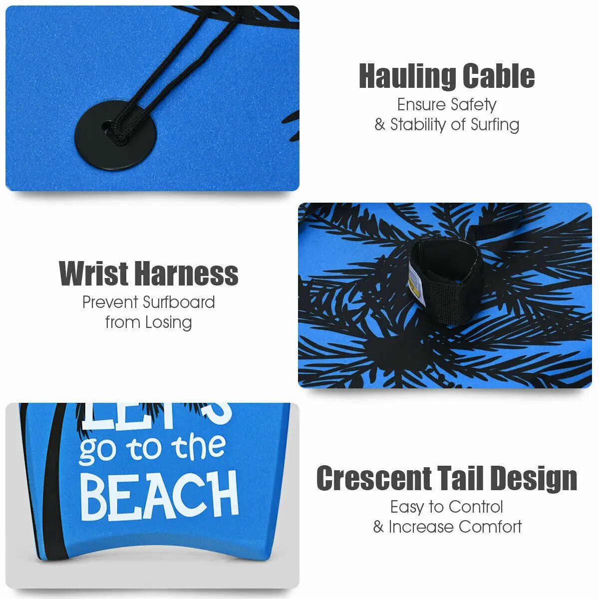 Super Lightweight Bodyboard Surfing with Leash EPS Core Boarding by DirectDeals