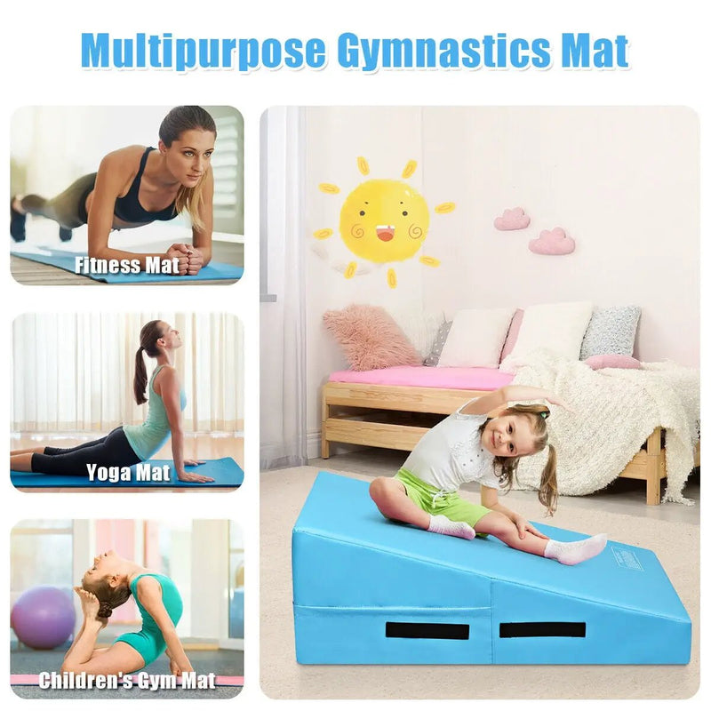 Incline Gymnastics Mat Wedge Ramp Gym Tumbling Exercise Mat by DirectDeals