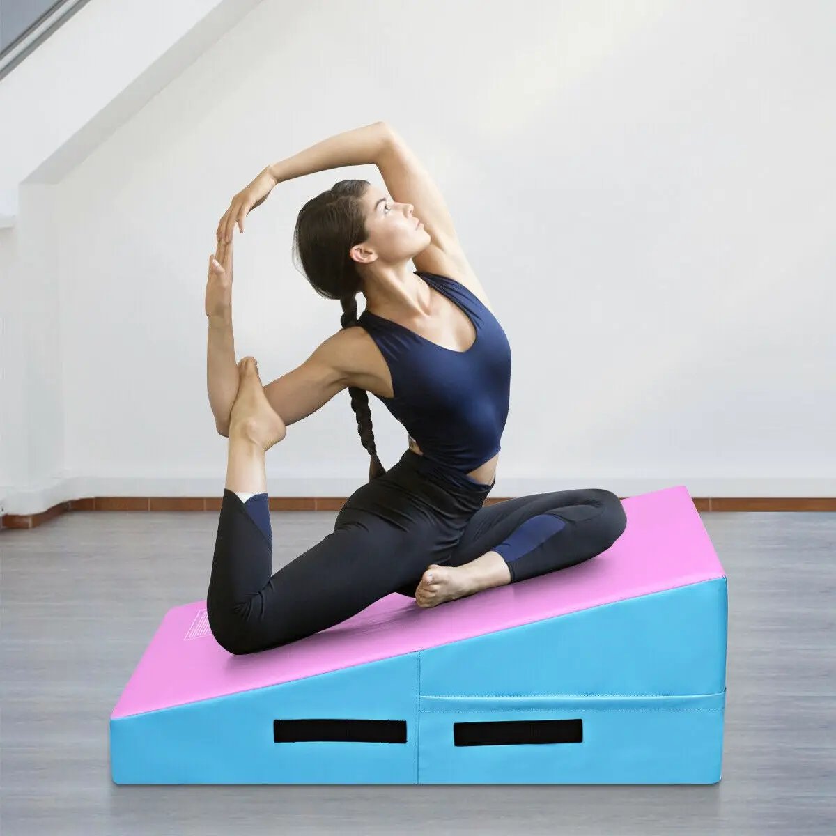 Incline Gymnastics Mat Wedge Ramp Gym Tumbling Exercise Mat by DirectDeals