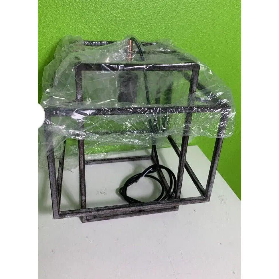 WOCHOS Antique Industrial Metal Farmhouse Chandelier 1-Light Rustic Square by Selzalot