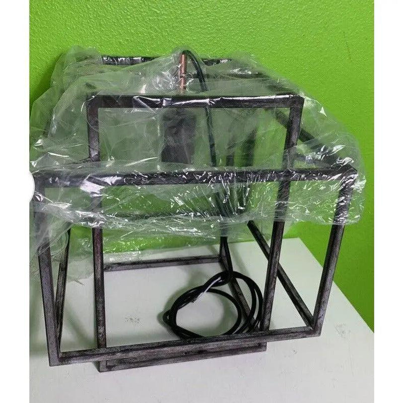 WOCHOS Antique Industrial Metal Farmhouse Chandelier 1-Light Rustic Square by Selzalot