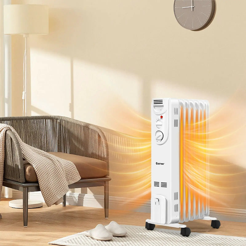 1500W Electric Space Heater with 3 Heat Settings and Safe Protection by DirectDeals