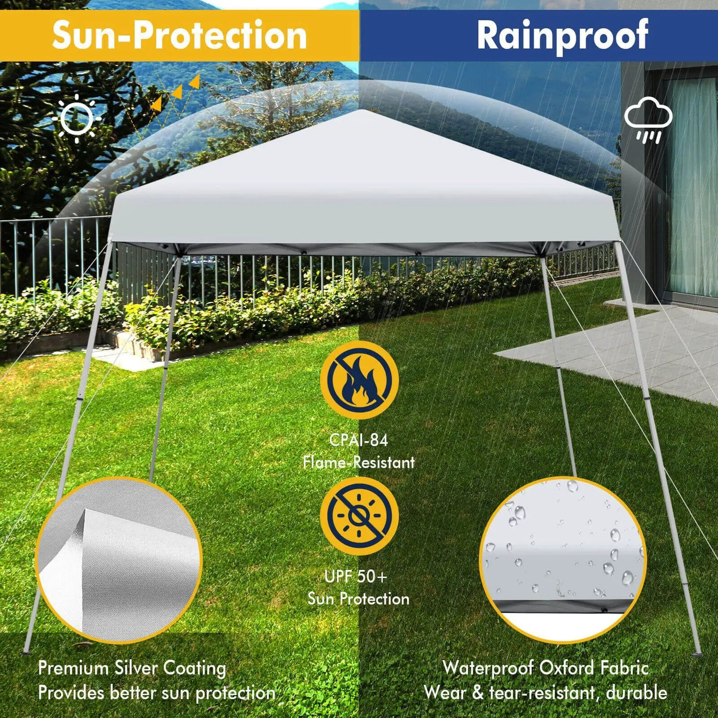 10 x 10 Feet Outdoor Instant Pop-up Canopy with Carrying Bag by DirectDeals
