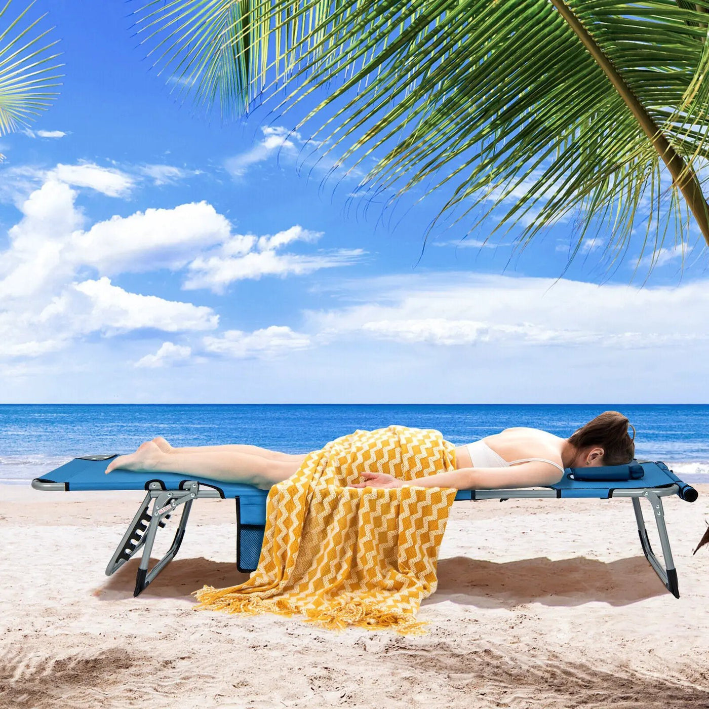 5-position Outdoor Folding Chaise Lounge Chair by DirectDeals