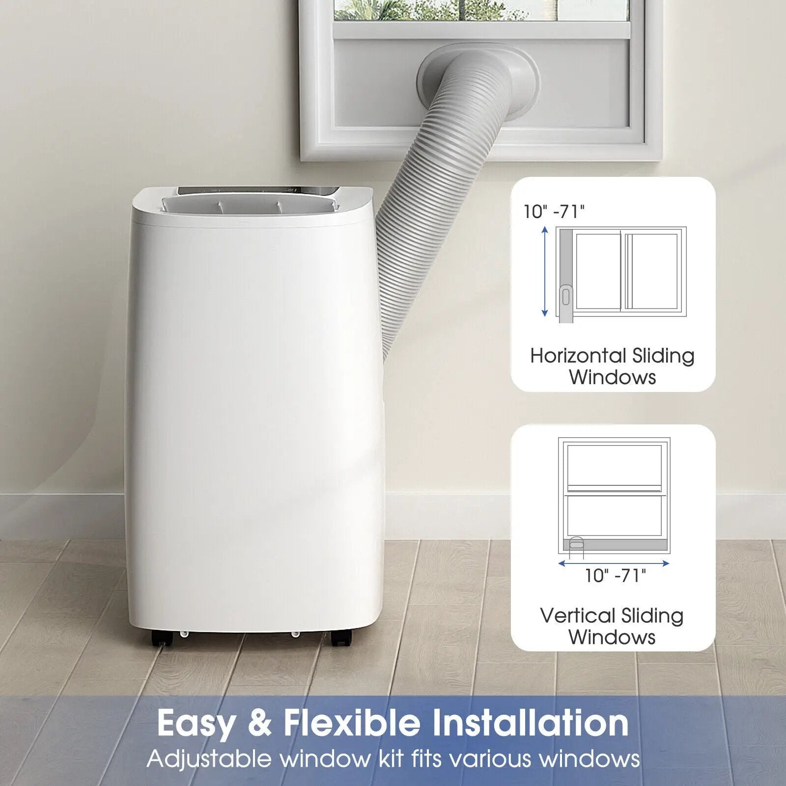 14000 BTU(Ashrae) Portable Air Conditioner with Remote Control by DirectDeals