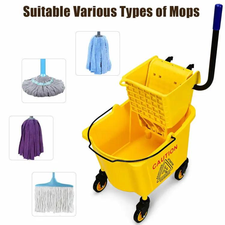 Press Wringer Commercial Mop Bucket by DirectDeals