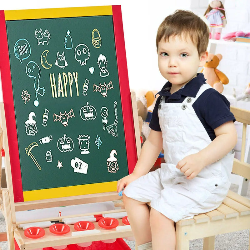 Flip-Over Double-Sided Kids Art Easel by DirectDeals