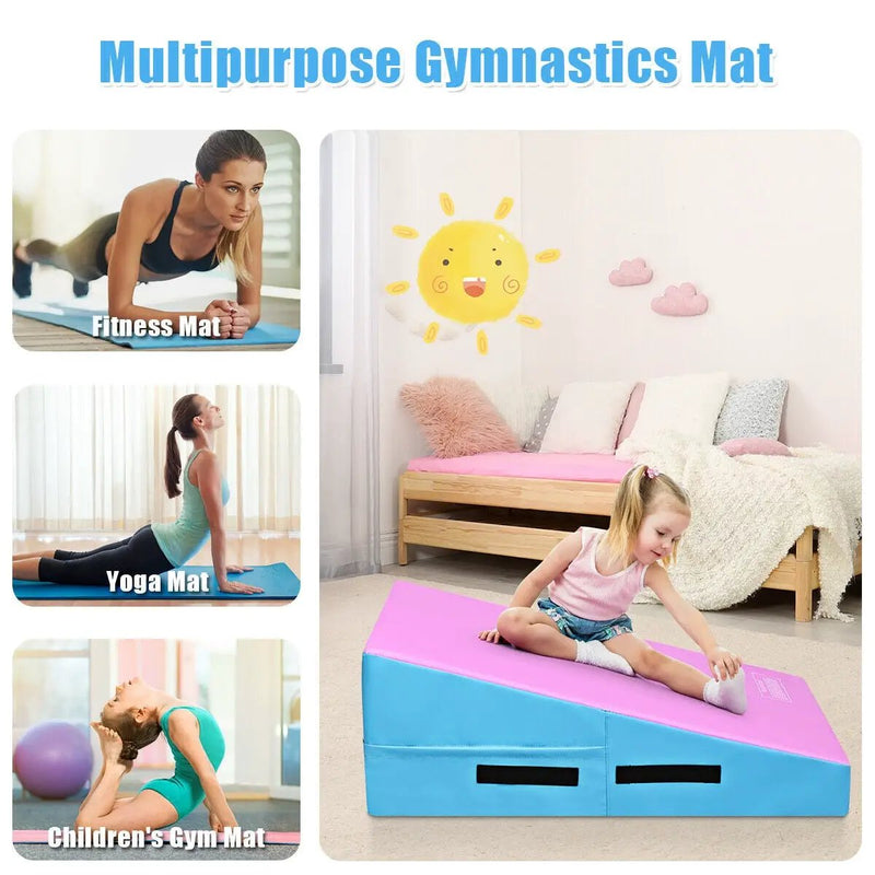 Incline Gymnastics Mat Wedge Ramp Gym Tumbling Exercise Mat by DirectDeals