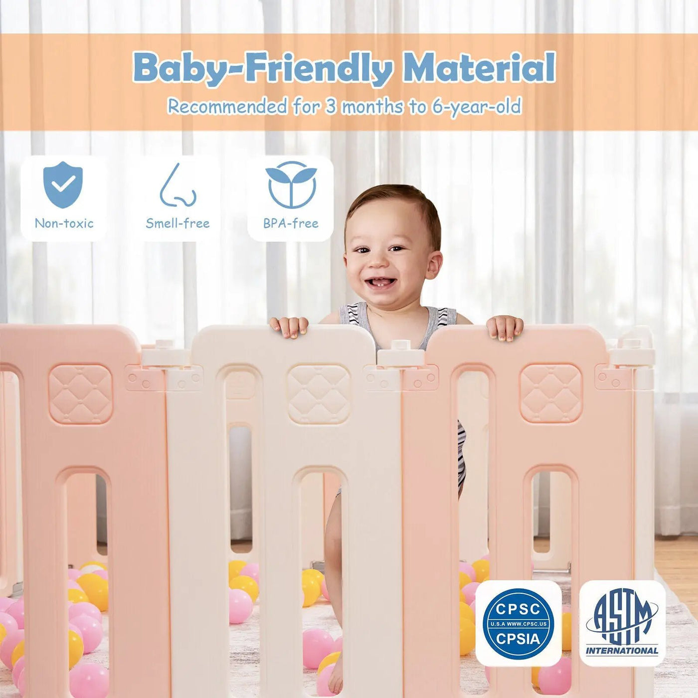 16 Panels Baby Safety Playpen with Drawing Board by DirectDeals