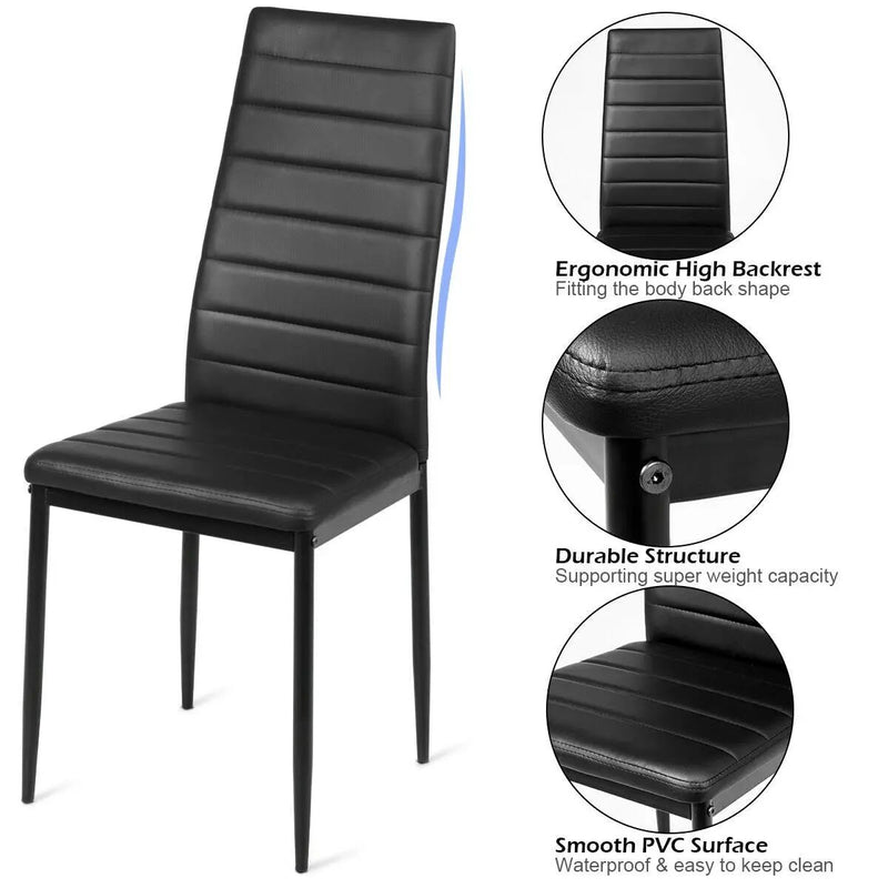 Set of 2 or 6 High Back Dining Chairs-Set of 6 by DirectDeals