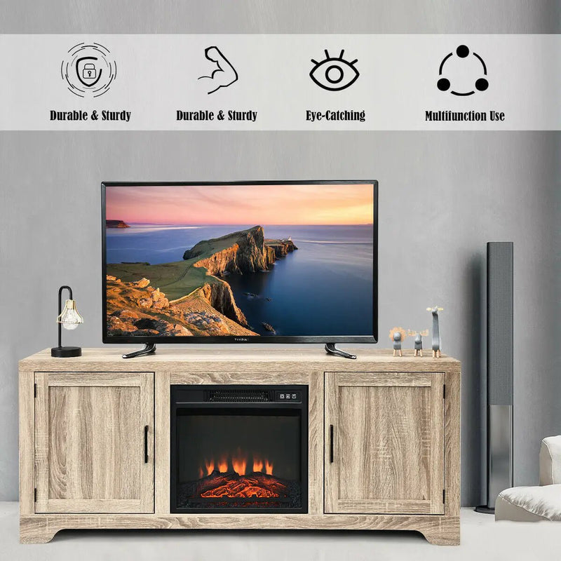 65 Inch Media Component TV Stand with Adjustable Shelves by DirectDeals