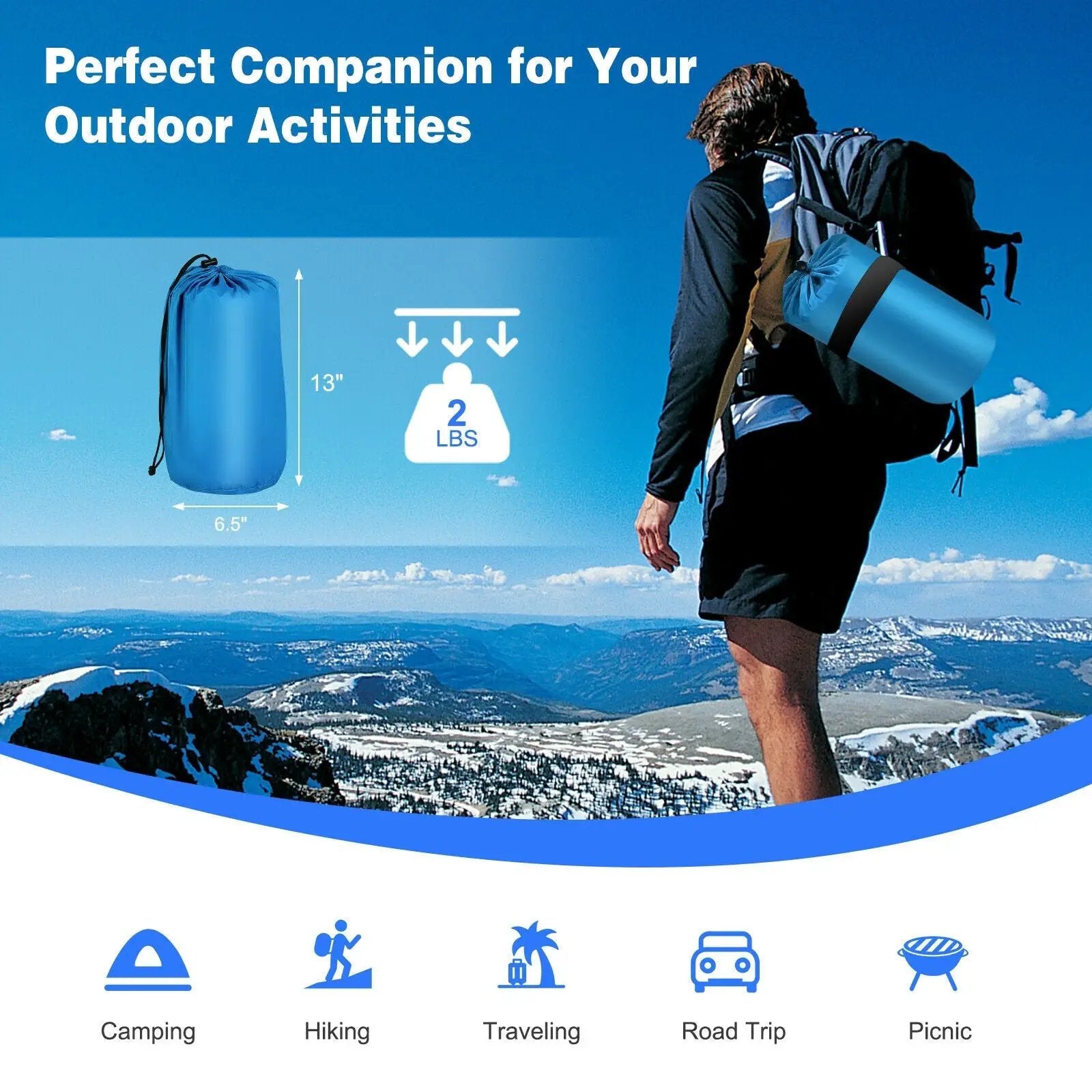 Inflatable Sleeping Pad with Carrying Bag by DirectDeals