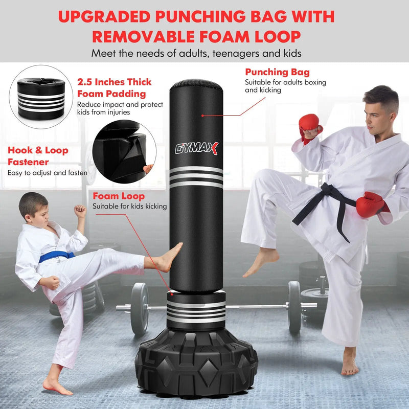 67 Inch Punching Bag with Fillable Suction Cup Base by DirectDeals