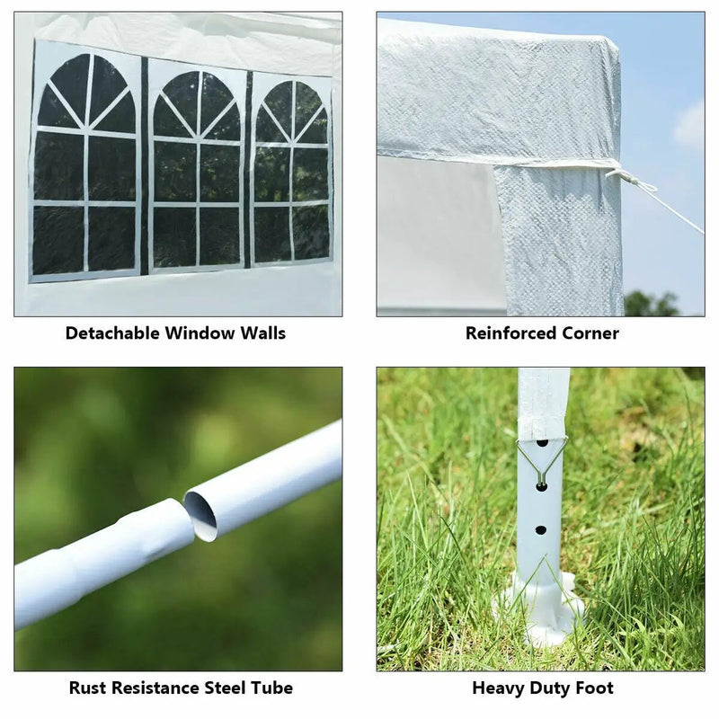 10 x 10 Feet Outdoor Side Walls Canopy Tent with 4 Removable Sidewalls by DirectDeals