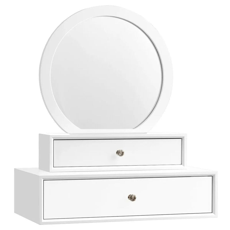 Makeup Dressing Wall Mounted Vanity Mirror with 2 Drawers by DirectDeals