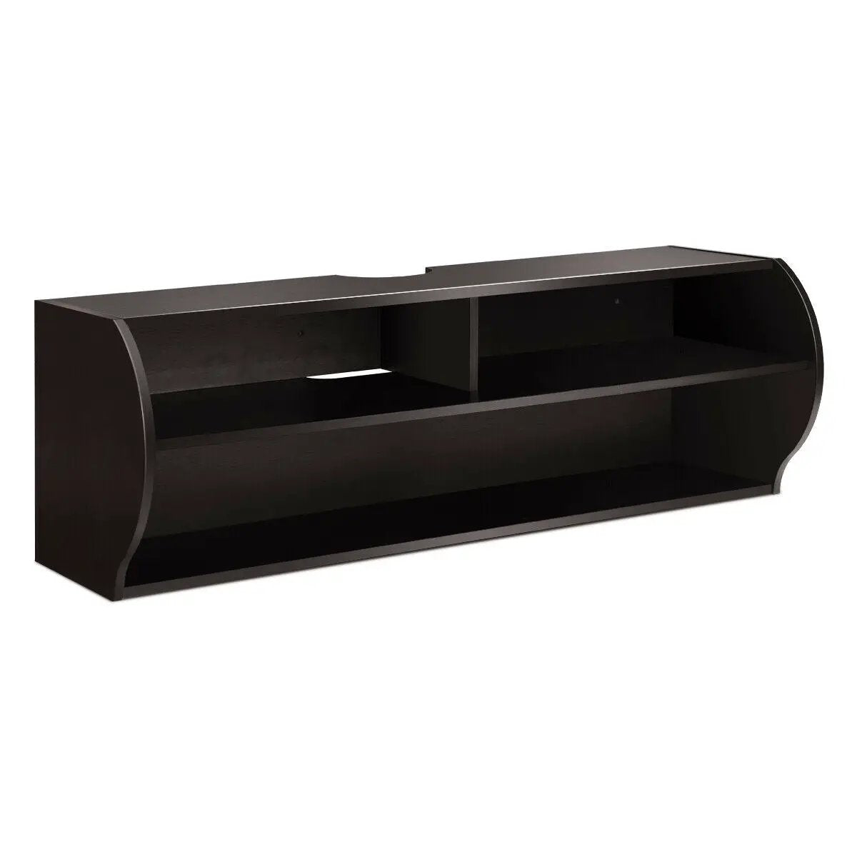48.5 Inch 2 Tier Modern Wall Mounted Hanging Floating Shelf by DirectDeals