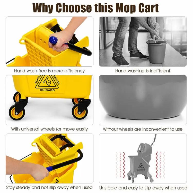 Press Wringer Commercial Mop Bucket by DirectDeals