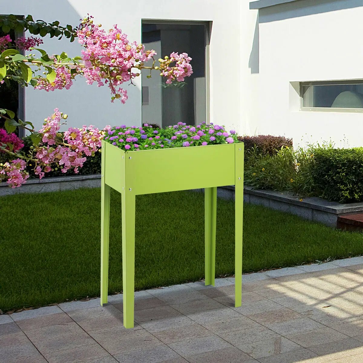 24.5 x 12.5 Inch Outdoor Elevated Garden Plant Flower Bed by DirectDeals
