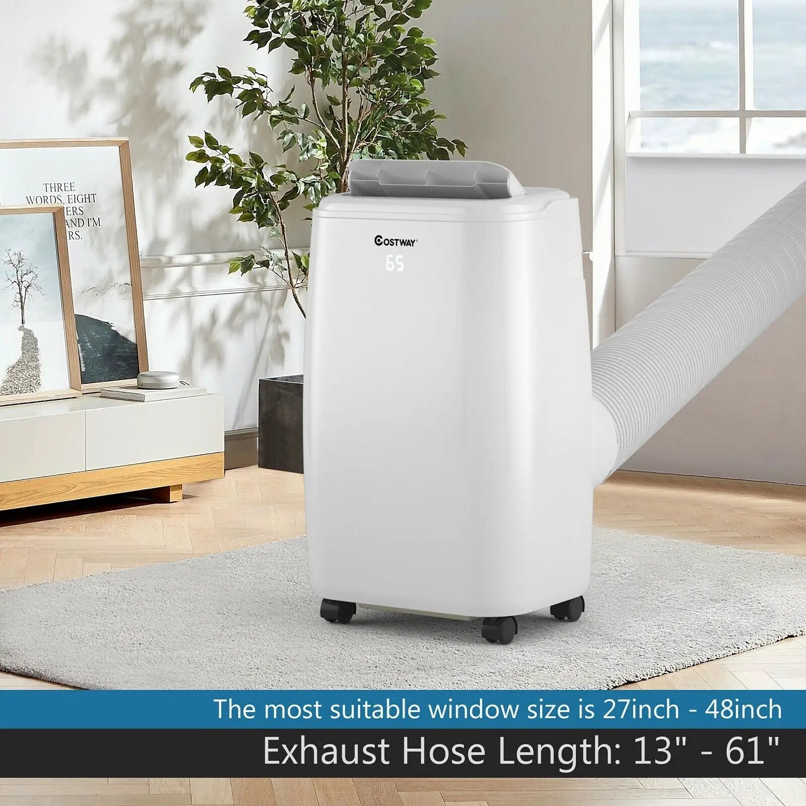 10000 BTU(Ashrae) Portable Air Conditioner with with 3 Modes and Remote Control by DirectDeals