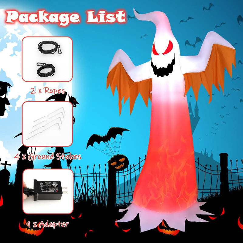 6 Feet Halloween Inflatable Ghost Quick Blow up Halloween D√©cor with LED Lights by DirectDeals