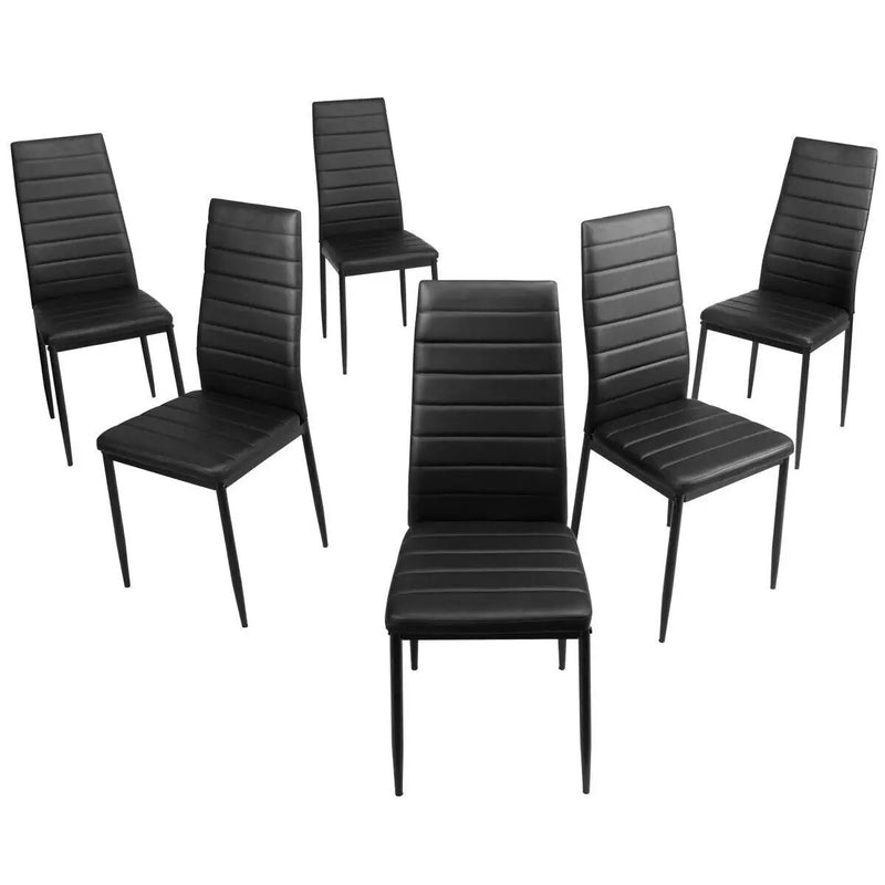 Set of 2 or 6 High Back Dining Chairs-Set of 6 by DirectDeals
