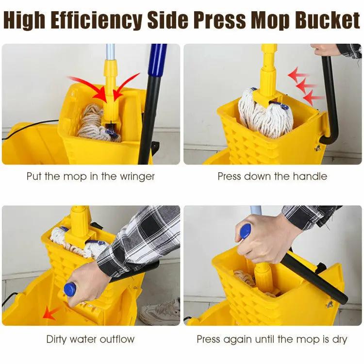 Press Wringer Commercial Mop Bucket by DirectDeals