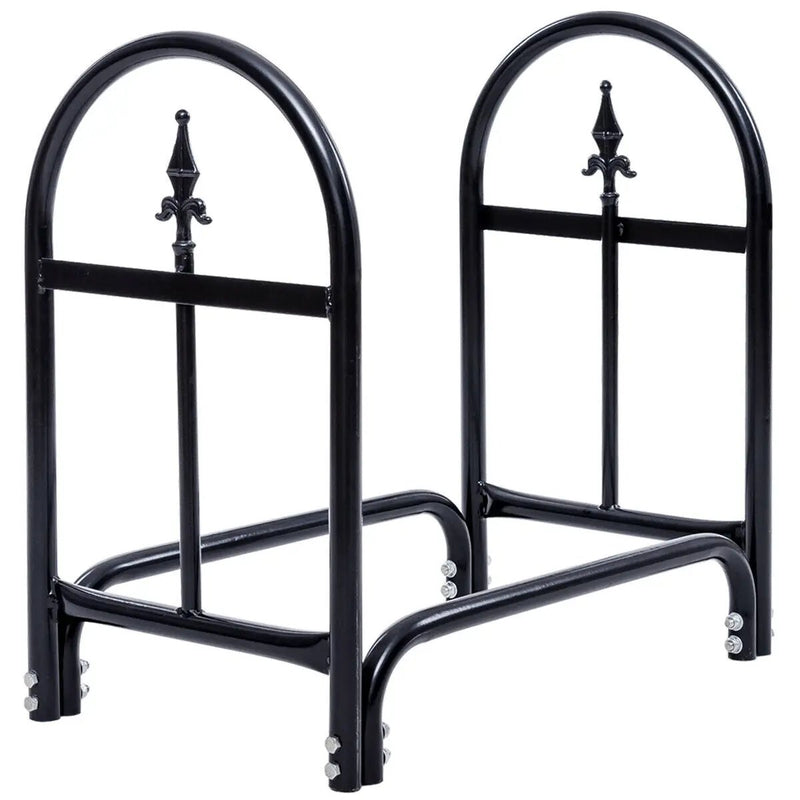 2 Feet Outdoor Heavy Duty Steel Firewood Storage Holder by DirectDeals
