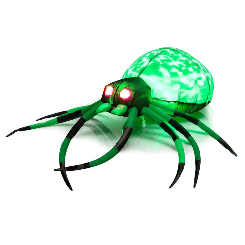 5 Feet Long Halloween Inflatable Creepy Spider with Cobweb and LEDs by DirectDeals