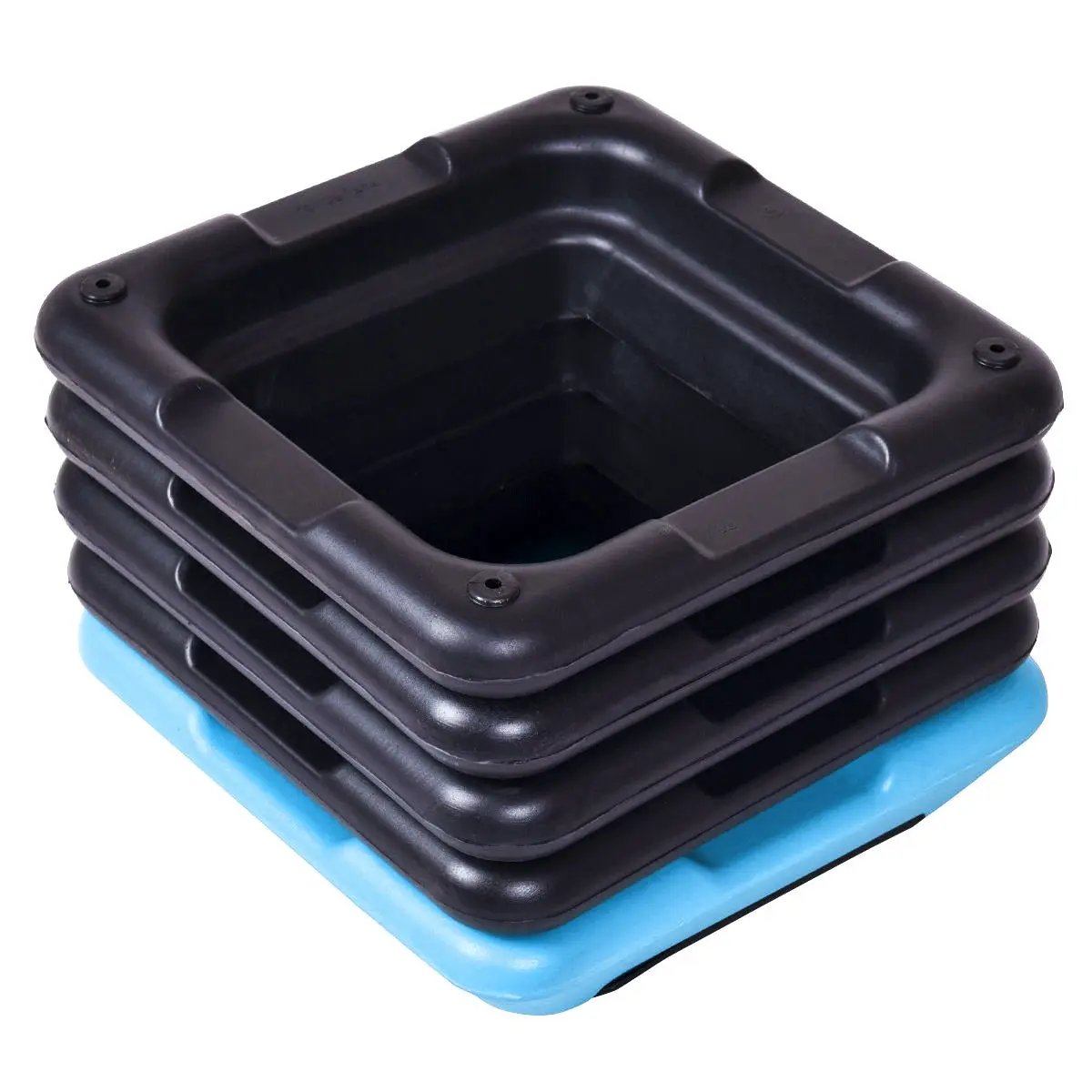 16 x 16 Inch Adjustable 4 Risers Lightweight Aerobic Pedals by DirectDeals