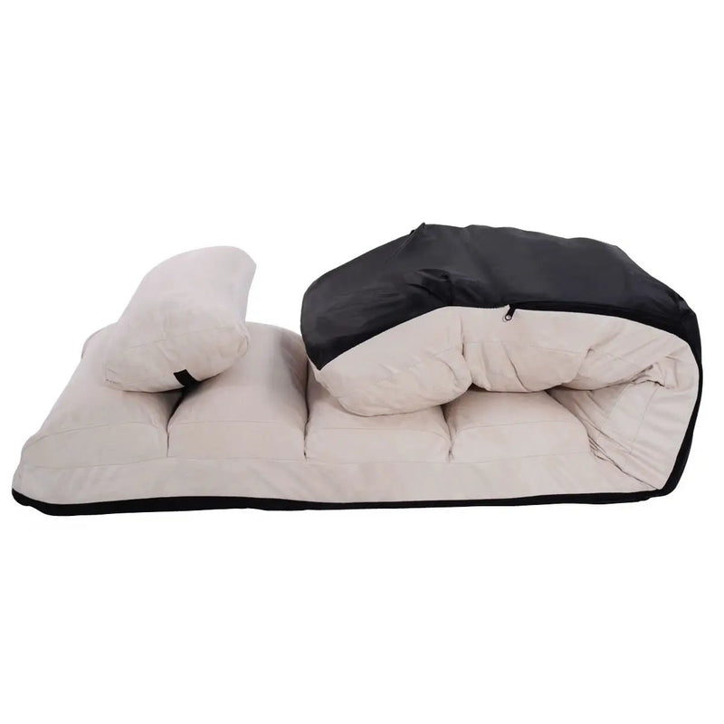 Folding Lazy Sofa Chair Stylish Sofa Couch Beds Lounge Chair W/Pillow by DirectDeals
