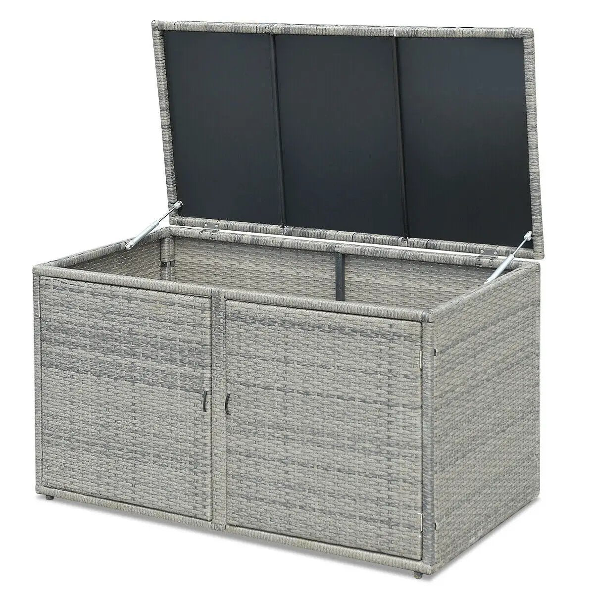 88 Gallon Garden Patio Rattan Storage Container Box by DirectDeals