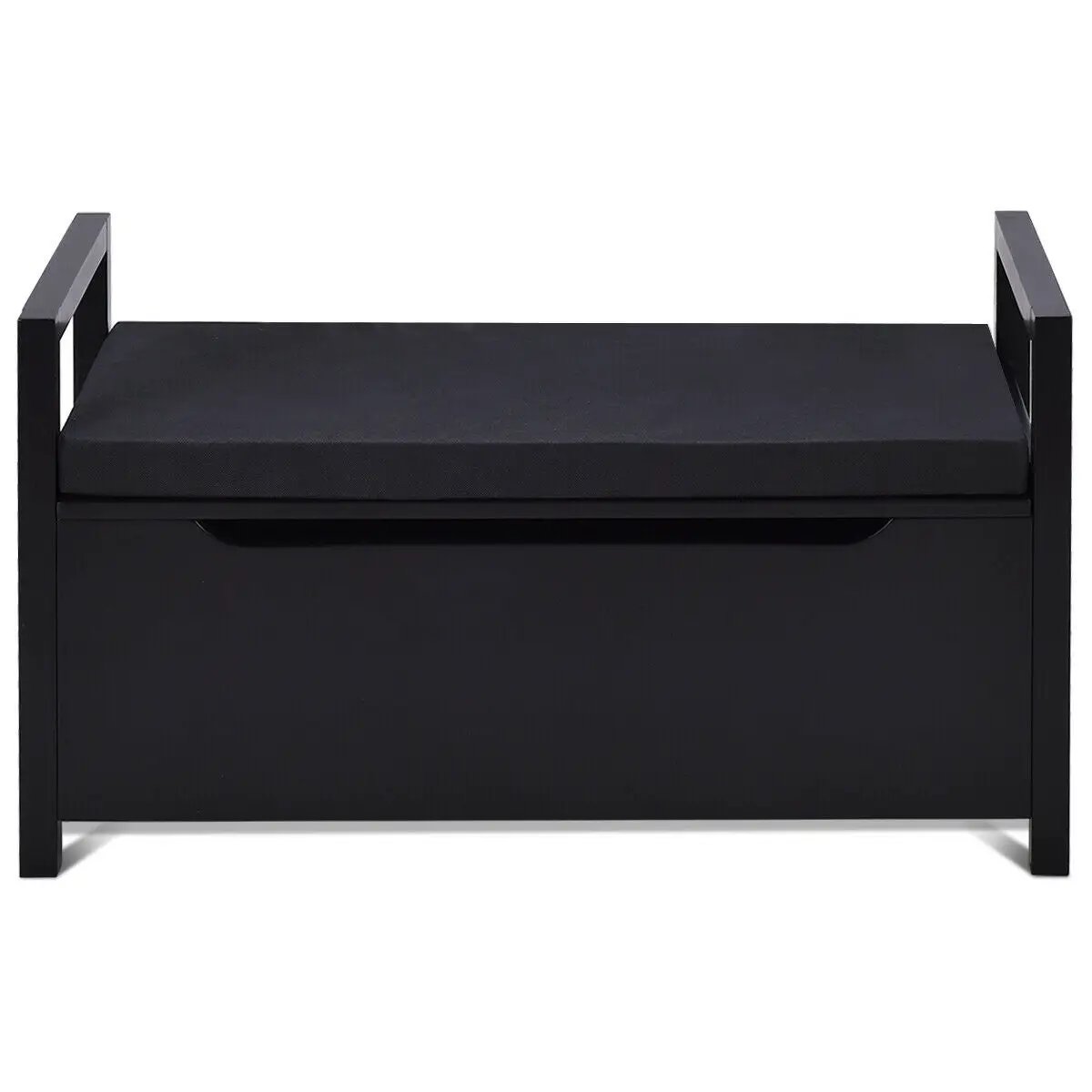 34.5 ×15.5 ×19.5 Inch Shoe Storage Bench with Cushion Seat for Entryway by DirectDeals