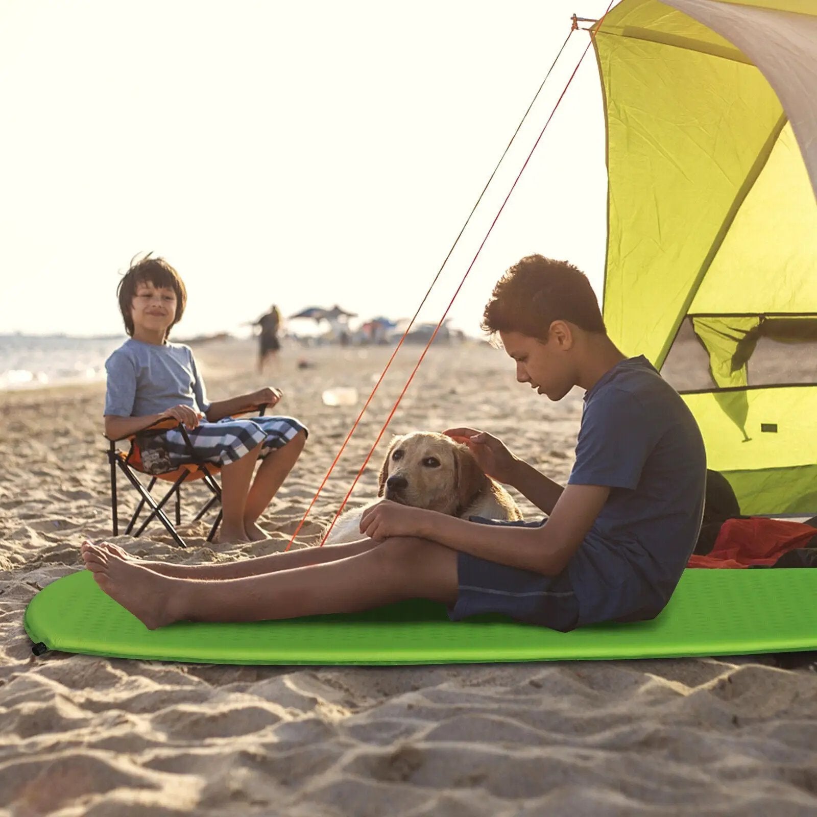 Inflatable Sleeping Pad with Carrying Bag by DirectDeals