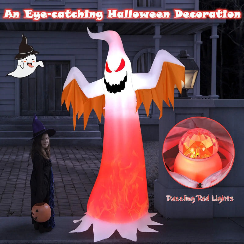 6 Feet Halloween Inflatable Ghost Quick Blow up Halloween D√©cor with LED Lights by DirectDeals