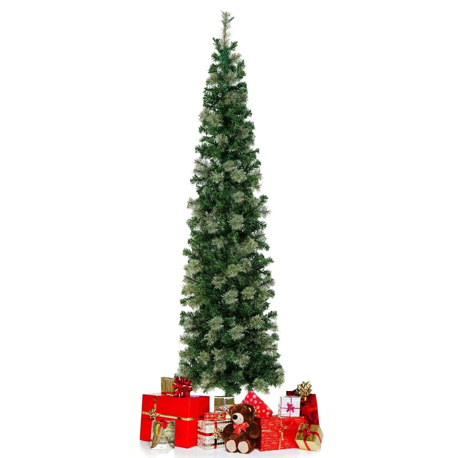 7 Feet Half Christmas Tree with Pine Needles and 150 Lights by DirectDeals