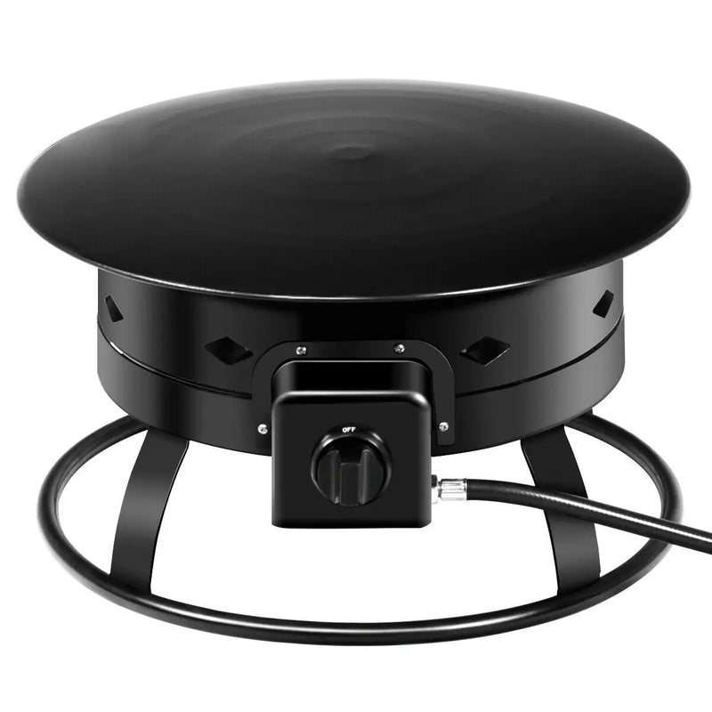 58 000BTU Firebowl Outdoor Portable Propane Gas Fire Pit with Cover and Carry Kit by DirectDeals