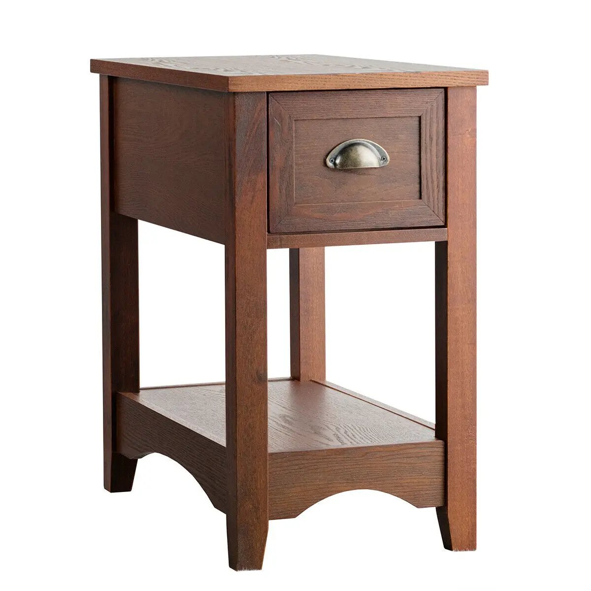 Contemporary Chair Side End Table Compact Table with Drawer Nightstand by DirectDeals