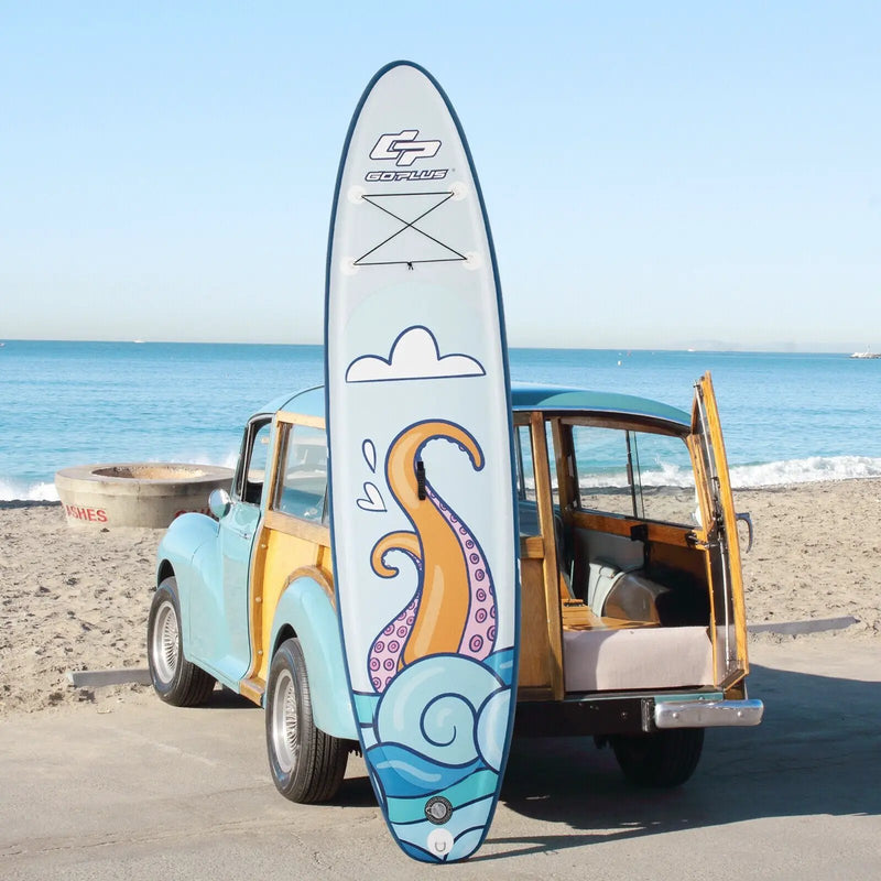 11 ft Inflatable Stand Up Paddle Board Surfboard with Aluminum Paddle Pump by DirectDeals