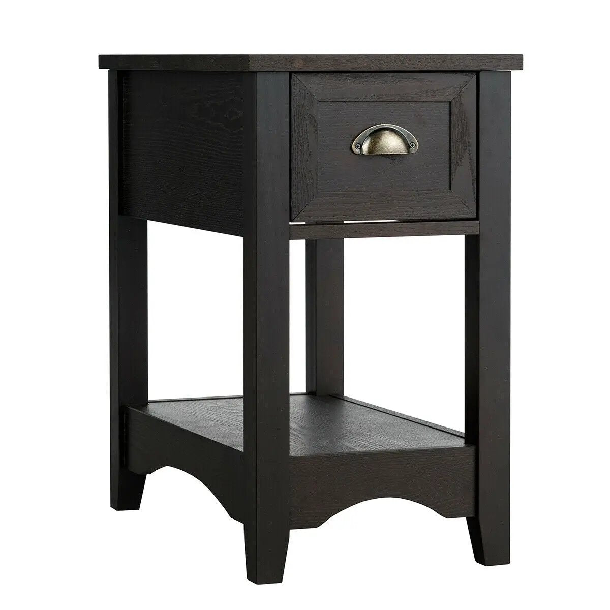 Contemporary Chair Side End Table Compact Table with Drawer Nightstand by DirectDeals