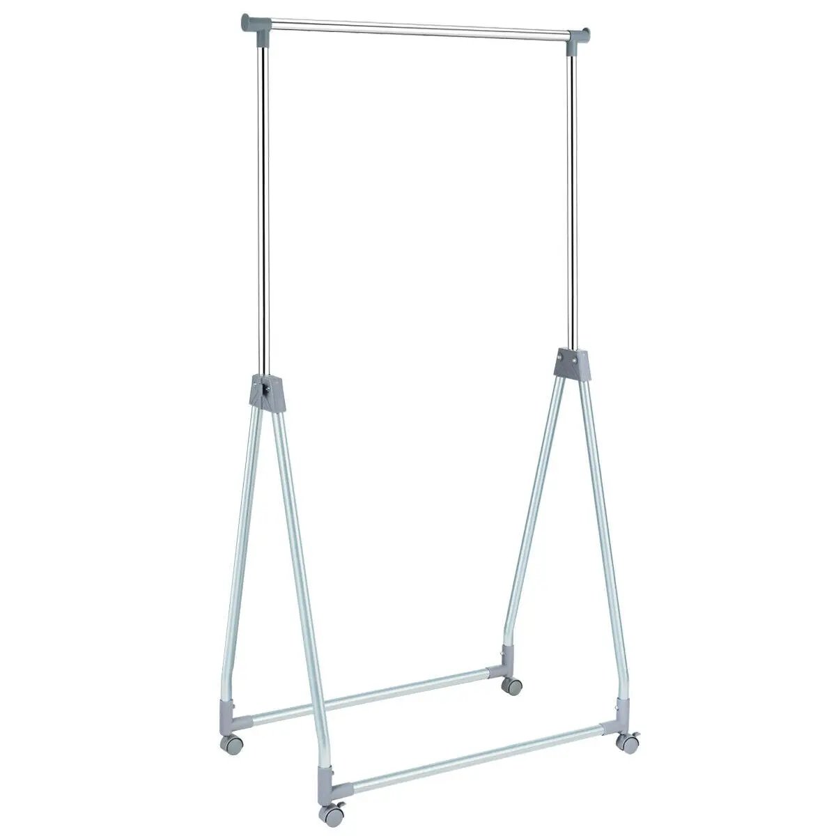 Extendable Foldable Heavy Duty Clothing Rack with Hanging Rod by DirectDeals