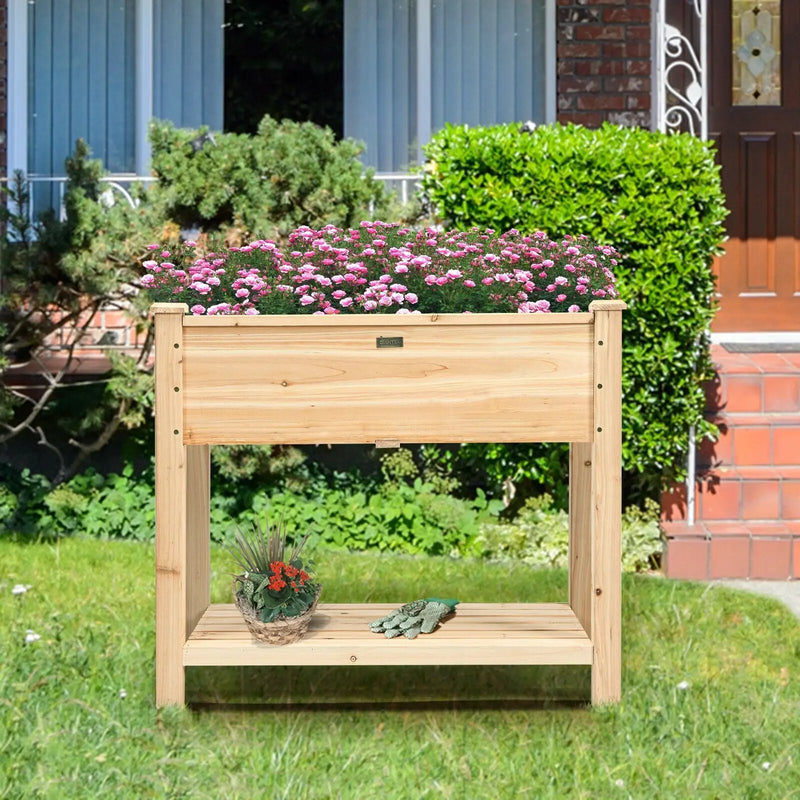Raised Garden Elevated Wood Planter Box Stand by DirectDeals