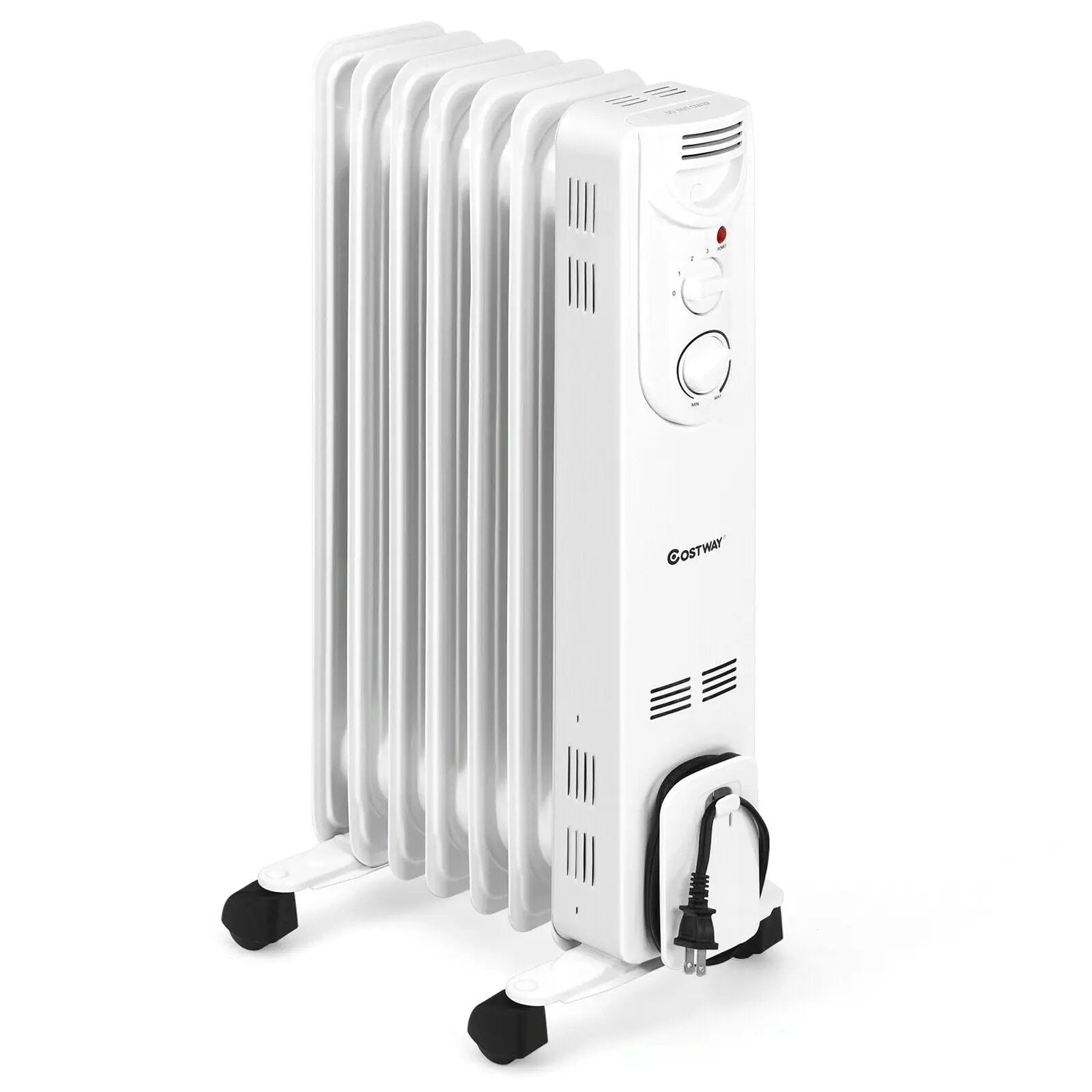 1500W Electric Space Heater with 3 Heat Settings and Safe Protection by DirectDeals